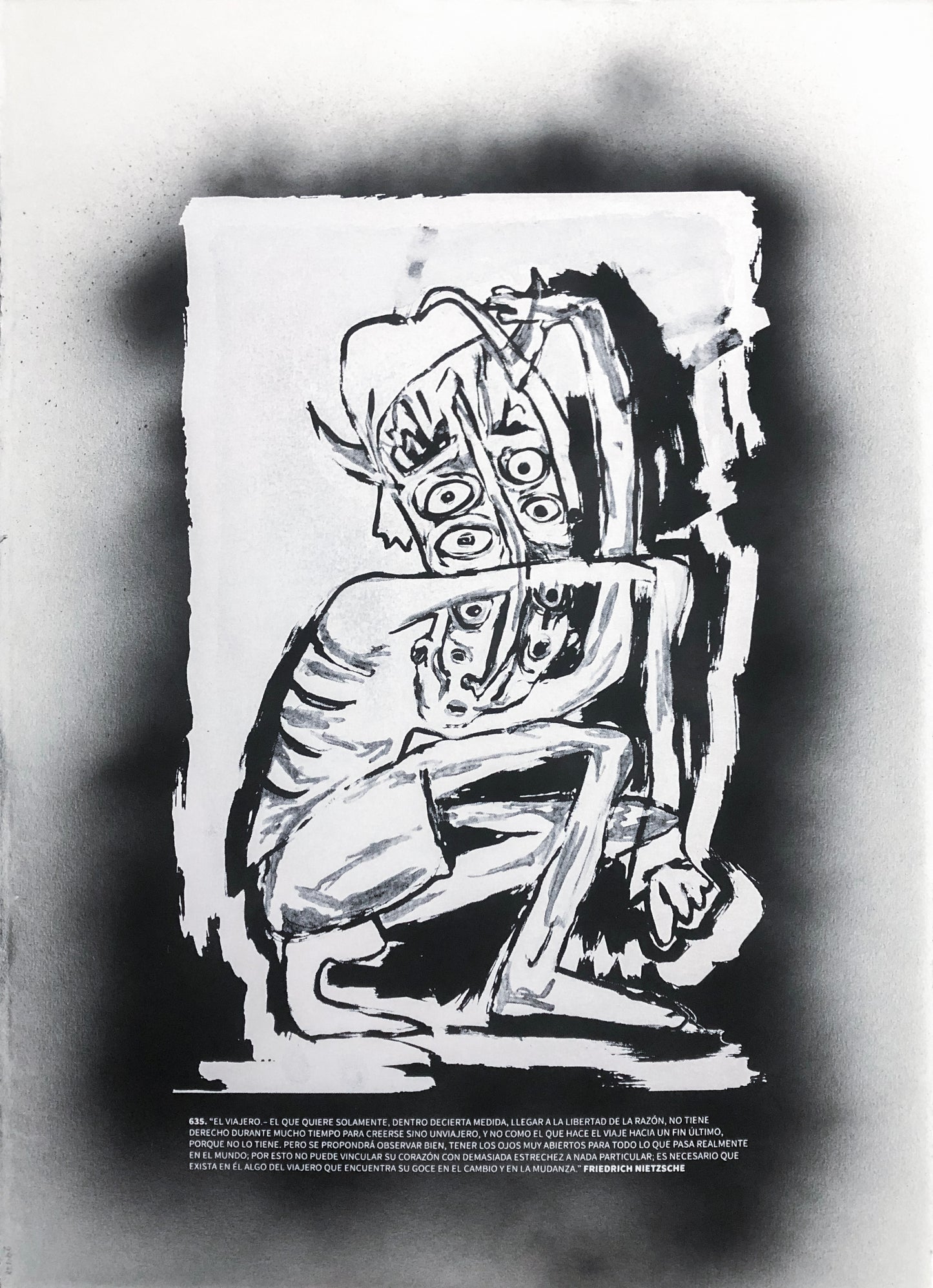 El Viajante (1/15) - Serigrafía en Blanco y negro